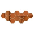 thumbnail image 1 of Totoro Hero 6/12pcs 3D Hexagon Mirror Wall Sticker Rose Gold DIY TV Background Living Room Stickers Wall Decor Bedroom Bathroom Home Decor, 1 of 10
