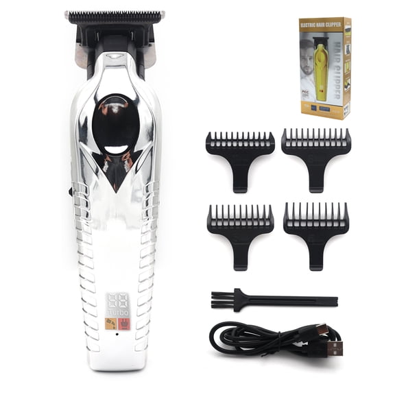 Totoro Hero Hair Trimmer for Men Zero Gapped DLC TBlade Oil Head LED Display Low Noise Cordless Professional Hair Clipper Finishing Machine