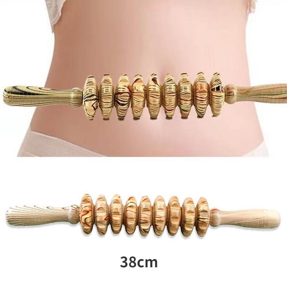 Totoro Hero Wooden Massage Roller Therapy Body Massager Foot Face Shoulder Neck Hand Push Roller Massager Body Shaping Massage Tool