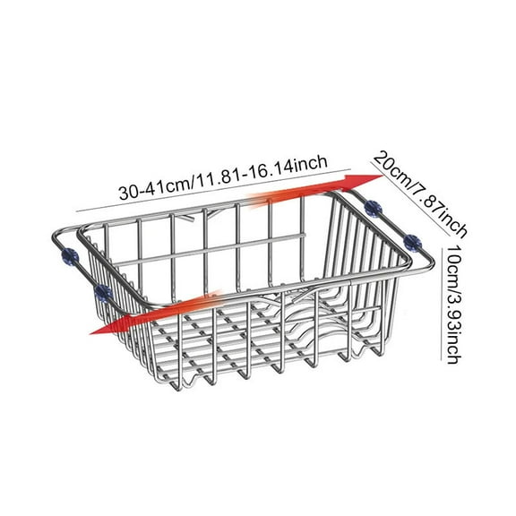 Totoro HeroStainless Steel Kitchen Adjustable Dish Drying Rack Multifunctional Fruit Vegetable Drainer Drain Holder Storage Rack