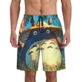 thumbnail image 1 of Totoro Men's Swim Trunks Quick Dry Beach Board Shorts with Pockets Mesh Lining Bathing Suits, 1 of 7