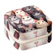 thumbnail image 1 of Totoro Travel Portable Square Jewelry Stand, Earring Organizer, Ring Storage, Necklace Holder, Bracelet Stand - Suitable for Girls and Women, Travel Organizer Jewelry Boxes, 1 of 6