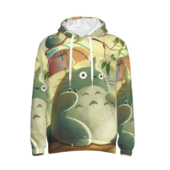 Totoro Trendy Cartoon Men'S Fleece Hooded Hoodie, hoodies for women men with pockets,Fall Fashion 2025 Pullover Sweaters Winter Clothes