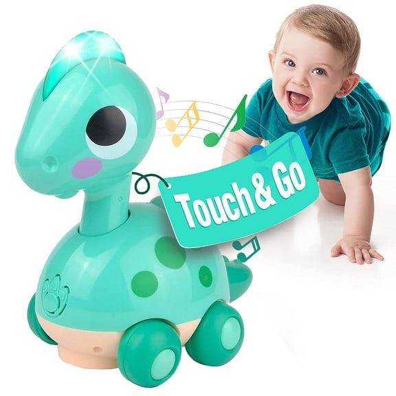 Baby Toys 6 to 12 Months Touch & Go Music Light Dinosaur Baby Crawling Toys - Infant Toys 6 Month Old Baby Toys 12-18 Months Toys for 1 Year Old Boy Gifts Toy