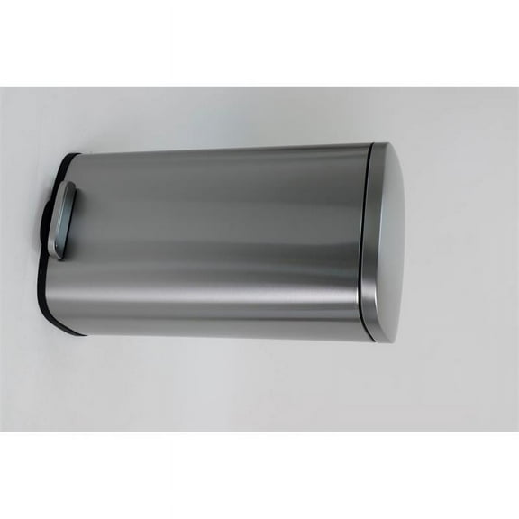 Totti 8 Gallon Metal Trash Can with Soft Closing Lid in Stainless Steel Matte