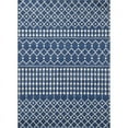 thumbnail image 1 of Totti Grid 2' x 8' Rectangular Polypropylene Geometric Rug in Navy/Cream, 1 of 3