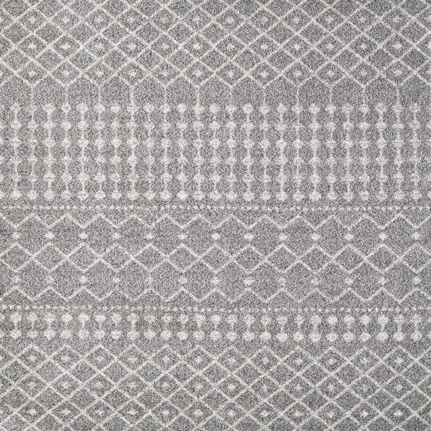 Grid Pattern Polypropylene Rug Totti Grid Gray/Cream 5x7 Geometric Rug - Walmart.com
