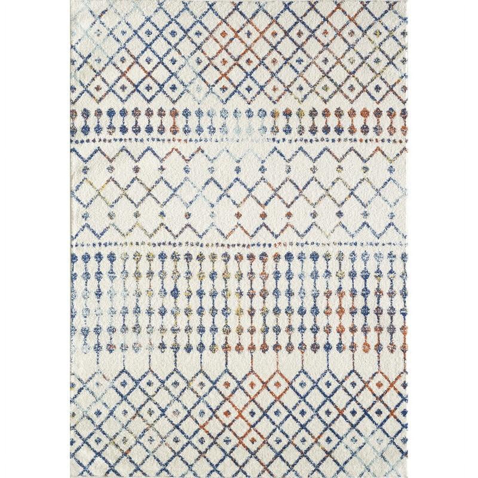 Totti Modern 6' x 9' Washable Geometric Multicolor Synthetic Rug