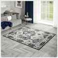 thumbnail image 1 of Totti Mosaic 3' x 5' Rectangular Polypropylene Oriental Rug in Navy/Gray, 1 of 7