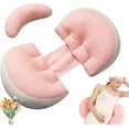thumbnail image 1 of Tottlebee Pregnancy Pillow, Adjustable Belly Support Maternity Pillow Support for Back, Belly, Legs, Machine Washable, Ergonomic Design, for Custom Comfort (Pink), 1 of 6