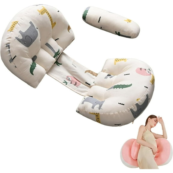 Tottlebee Pregnancy Pillow, Portable Pregnancy Sleepmemory Foam Pillow, Corrects Posture & Stabilizes The Pelvis with Removable Cover, Comfortable Back, Belly, HIPS & Legs Support(Style B)