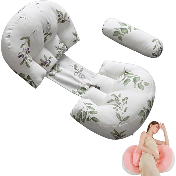 Tottlebee Pregnancy Pillow, Portable Pregnancy Sleepmemory Foam Pillow, Corrects Posture & Stabilizes The Pelvis with Removable Cover, Comfortable Back, Belly, HIPS & Legs Support(Style D)