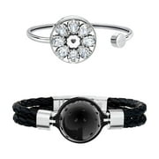 LIUYALI YCFCTDLNKP Totwoo Smart Induction Bracelet A Pair Of Couples Flash Vibration Bracelet Long Distance Relationship Artifact Valentine's Day Gift Badge Decals