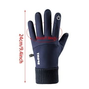 Tou Screen Winter With Velvet Skidproof Climbing Winter Warm Glove