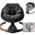 thumbnail image 1 of TouHeart Electric Baby Swing, Infant Rocker with Bluetooth & Remote,5 Speeds,10 Lullabies,3 Timing, Black, 1 of 8
