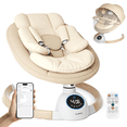 thumbnail image 1 of TouHeart Electric Baby Swing, Infant Rocker with Bluetooth & Remote,5 Speeds,10 Lullabies,3 Timing, Khaki, 1 of 8