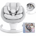 thumbnail image 1 of TouHeart Electric Baby Swing for Infants, 5 Speeds, 5 Vibration Levels, Bluetooth, Remote, 10 Lullabies, Gray, 1 of 11