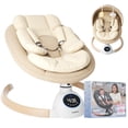 thumbnail image 1 of TouHeart Baby Swing, Electric Infant Rocker with Bluetooth & Remote, 5 Speeds, 10 Lullabies, Khaki, 1 of 9