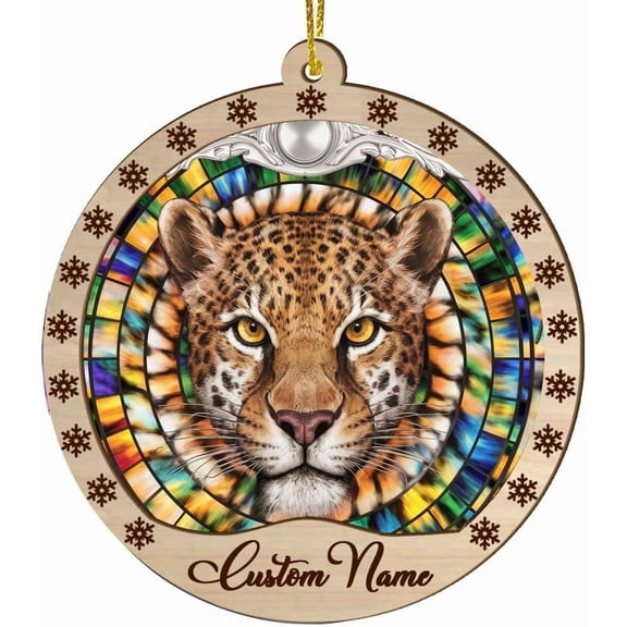 Touber 2025 Christmas Ornament, Leopard Hanging Decor, Leopard Christmas Ornaments, Leopard Ornaments for Christmas, Christmas Tree Ornaments, Animal Holiday Decor eUmyHm (Leopard-s131)