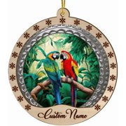 Touber 2025 Christmas Ornament, Parrot Christmas Ornament, Parrot Ornaments for Christmas, Christmas Tree Ornaments, Holiday Bird Decor clBOPK Parrot-s133