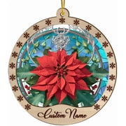 Touber 2025 Christmas Ornament, Poinsettia Christmas Ornaments, Poinsettia Ornaments for Christmas, Christmas Tree Ornaments, Holiday Decor x3dWtq Poinsettia-s135