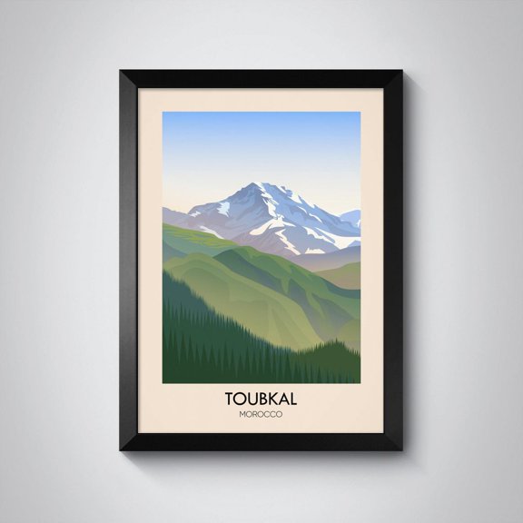 Toubkal Morocco Atlas Mountains Marrakesh Home Decor, Unframed Canvas 24x36in