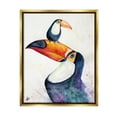 thumbnail image 1 of Toucan Baby & Mother Perched Animals & Insects Graphic Art Metallic Gold Framed Art Print Wall Art, 1 of 6