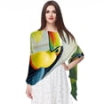 thumbnail image 1 of Toucan Beautiful Translucent Chiffon Yarn Hair Scarf 180*73 (70.86*28.7in) - Light and Breathable Silk Wrap, 1 of 6
