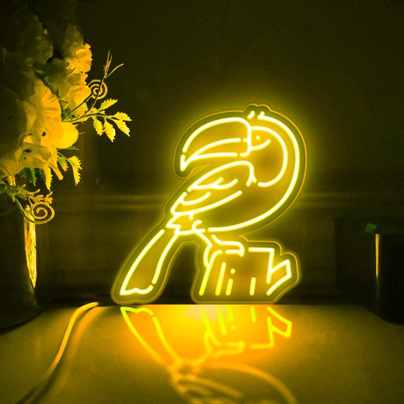 Toucan, Bird, Jungle, Nature Led Light Box, Dimmable Neon-Like Light Signs USB Power for Wall Decor Bedroom Decoration, RGB Light (WxH) 11"x12"