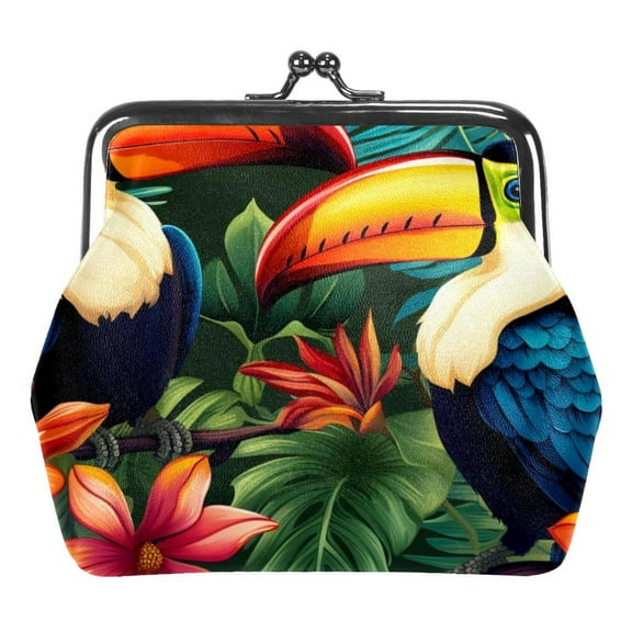 Toucan Coin Purse Wallet Bag Change Pouch Gifts for Women Kids Girls Key Holder