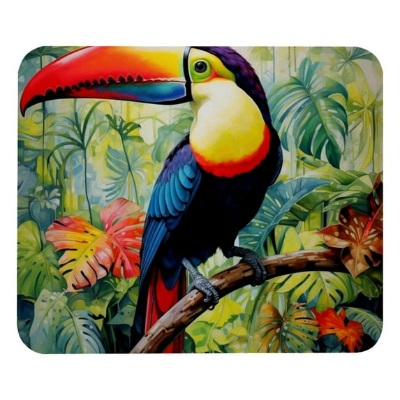 Toucan Gaming Mousepad Mouse Mat Desk Mat - Square, 8.3x9.8 Inch, Non-Slip Rubber Bottom, Printed, Suitable for Office and Gaming