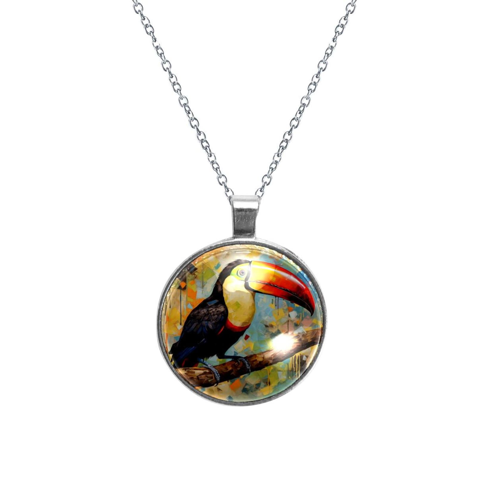 Black - Quirklets Handpainted Clay Toucan Pendant Necklace 23 main image 1