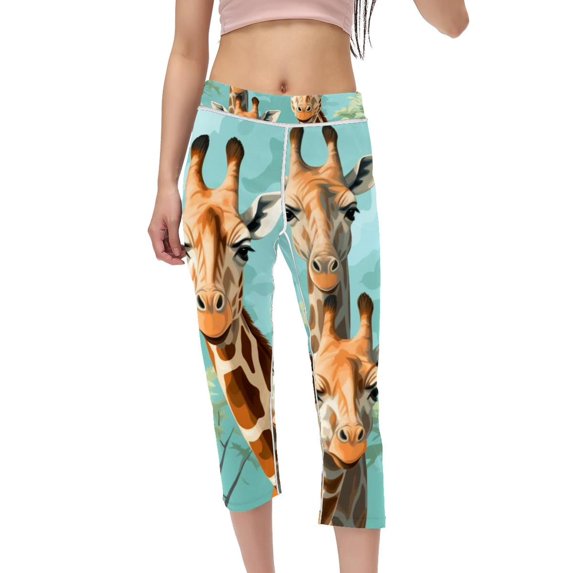 Toucan High Waist Gym Leggings Women Pants Yoga Capris Fitness Running Print Pants Non See-Through Gym Leggings for Women