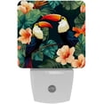 thumbnail image 1 of Toucan LED Square Night Lights - Bright and Compact Bedroom or Bathroom Lighting Solution with Auto on/Off Sensor - Set of 2 Square Shaped Nightlights, 1 of 6