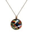 thumbnail image 1 of Toucan Necklace Personalized Custom Photo Round Pendant Adjustable Stainless Steel Necklaces with Gift Box for Men Women Mothers Valentine's Jewelry Gift, 1 of 1