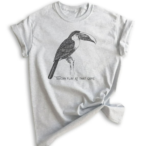 Toucan Play At That Game Shirt, Unisex Women's Men's Shirt, Toucan Shirt, Animal Pun Shirt, Bird Shirt, Heather Ash, Medium