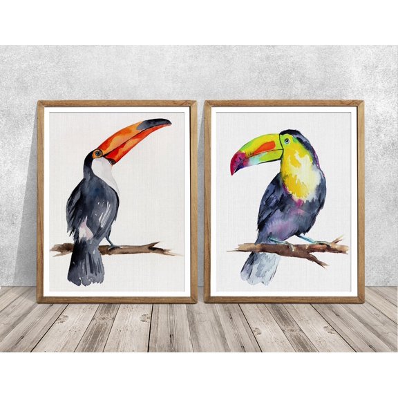 Toucan Prints, Tropical Bird Wall Art