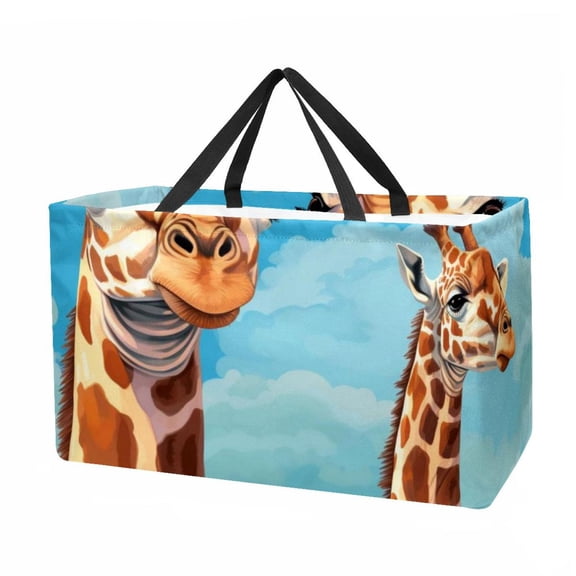 Toucan Reusable Foldable Oxford Cloth Collapsible Easter Basket Storage Bin Bag with Large Capacity