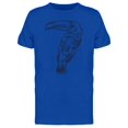 thumbnail image 1 of Toucan Silhouette Black Lines T-Shirt Men -Image by Shutterstock, Male 3X-Large, 1 of 2