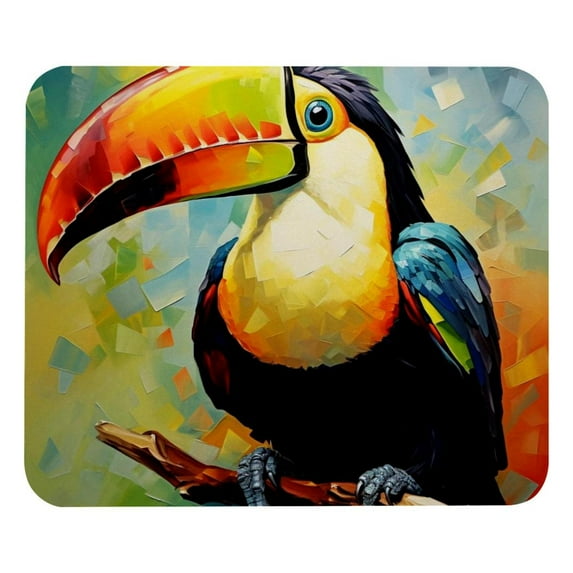 Toucan Square Desk Mat Mousepad, 8.3x9.8 Inch Non-Slip Rubber Bottom, Printed Gaming Mousepad for Office and Gaming