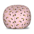 thumbnail image 1 of Toucan Storage Toy Bag Chair, Pastel Repetitive Simple Minimal Tropical Birds Pattern, Stuffed Animal Organizer Washable Bag, Small Size, Rose Earth Yellow, by Ambesonne, 1 of 3