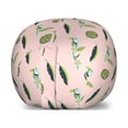 thumbnail image 1 of Toucan Storage Toy Bag Chair, Repetitive Aloha Theme Tropical Birds Leaves Monstera Plant Illustration, Stuffed Animal Organizer Washable Bag, Large Size, Blush and Multicolor, by Ambesonne, 1 of 3