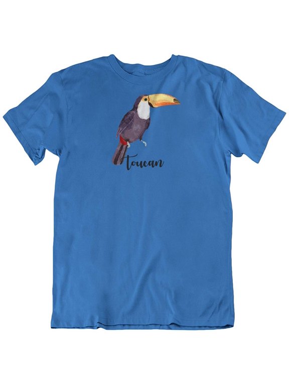 Toucan T-Shirt Gift for Souvenir, Traveler, Bird Lovers, Youth, Men and Women True Royal