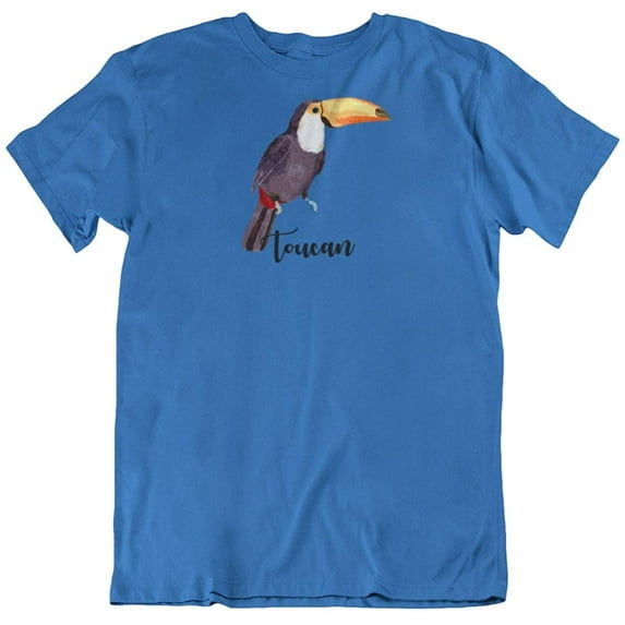 Toucan T-Shirt Gift for Souvenir, Traveler, Bird Lovers, Youth, Men and Women True Royal