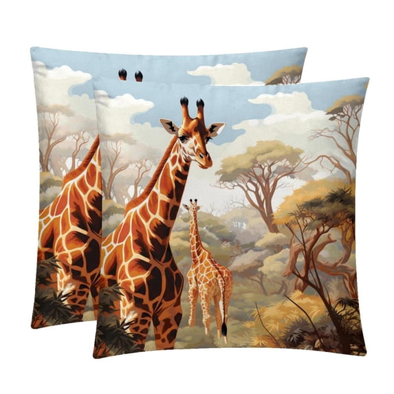 Toucan Throw Pillow Inserts Set Covers of 2 Decorative Velvet Throw Pillows with Unique Patterns - 16x16, 18x18, 20x20 Inches for Home Decor and Gifts