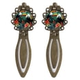 thumbnail image 1 of Toucan Vintage Copper-Colored Lace Bookmarks: Stainless Steel Reading Accessories for Book Lovers - Set of 2, 1 of 5