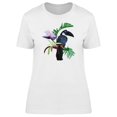 thumbnail image 1 of Toucan With Strelitzia Flower T-Shirt Women -Image by Shutterstock, Female Small, 1 of 2