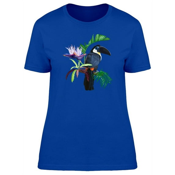 Toucan With Strelitzia Flower T-Shirt Women -Image by Shutterstock, Female x-Large