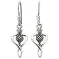 thumbnail image 1 of Toucan of Scotland Sterling Silver Scottish Thistle Drop Earrings Jewelry Gift for Women, 1 of 1