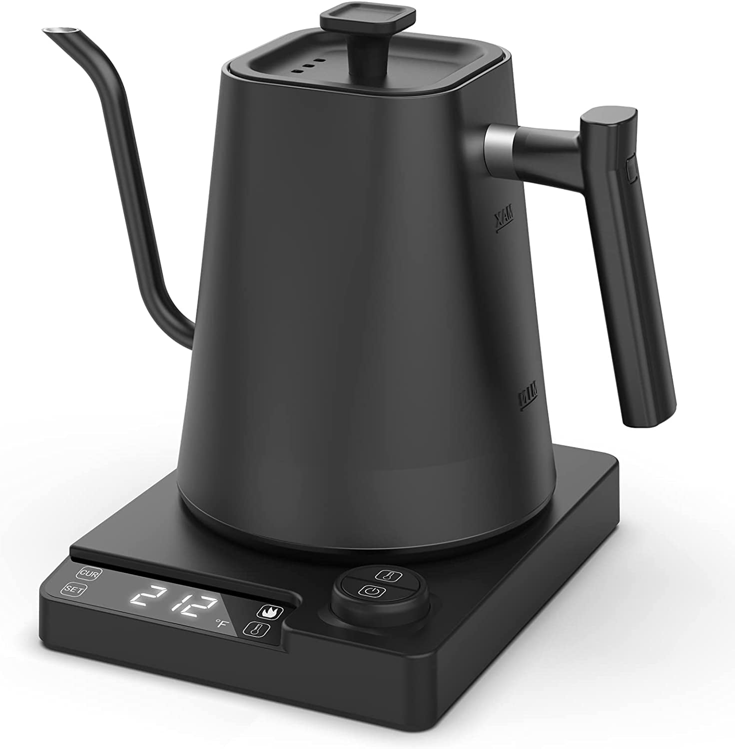 Toucanb Electric Kettle Slim Pot Gooseneck Temperature Setting Keep Warm Fast Heating Pour Over Electric Kettle for Boiling Water Coffee Tea, 18/8 SS